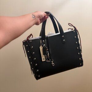Coach Coachtopia Black Small Re-lacable Tote Bag Black Handbag Tote Leather NWT